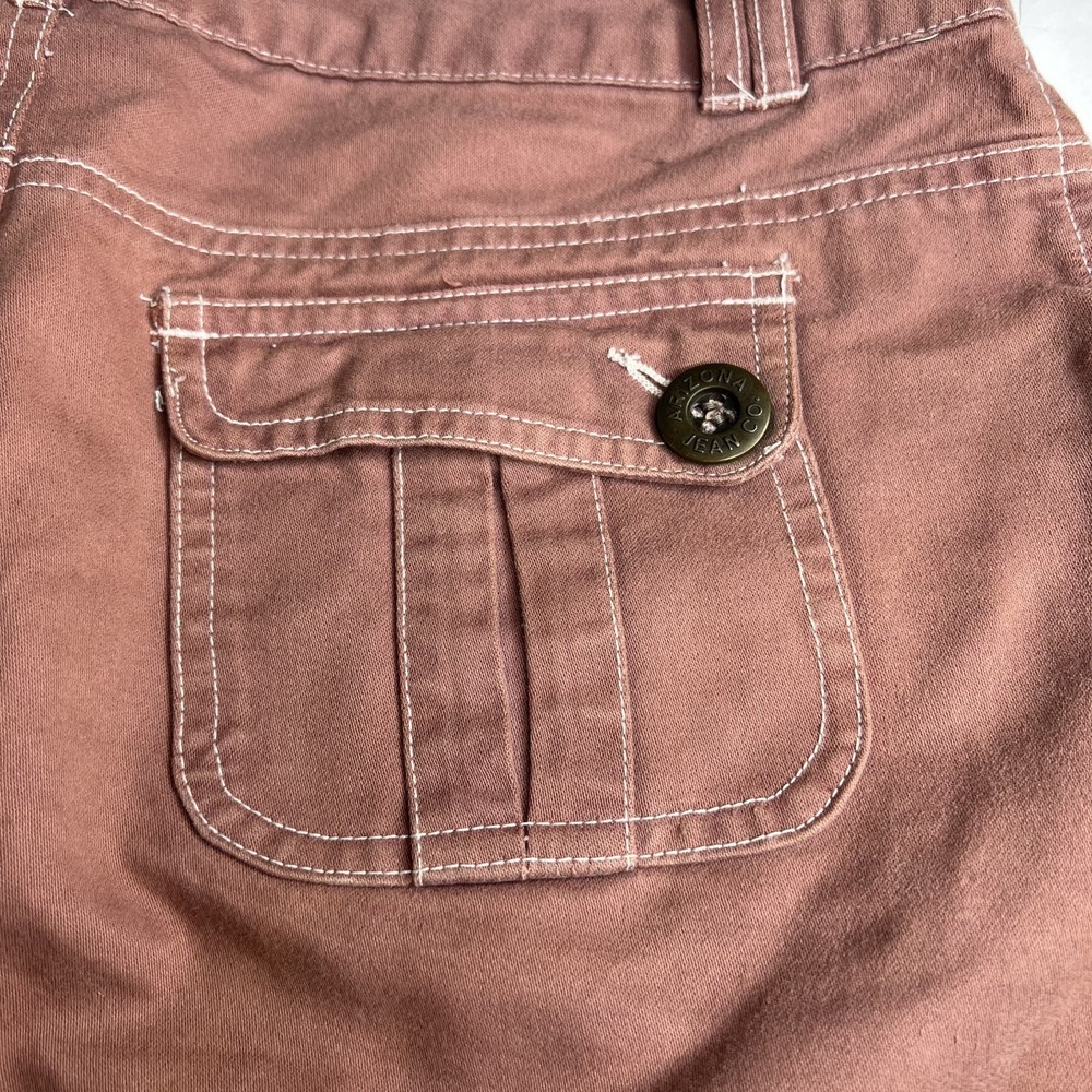 Y2K Arizona Jean Co Cotton‎ Mini Skirt Juniors Size 3 A-line Brown Cargo Pockets - Picture 4 of 10